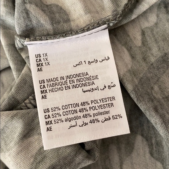 NEW Style & Co camouflage plus size top 1X 2X - Picture 4 of 5